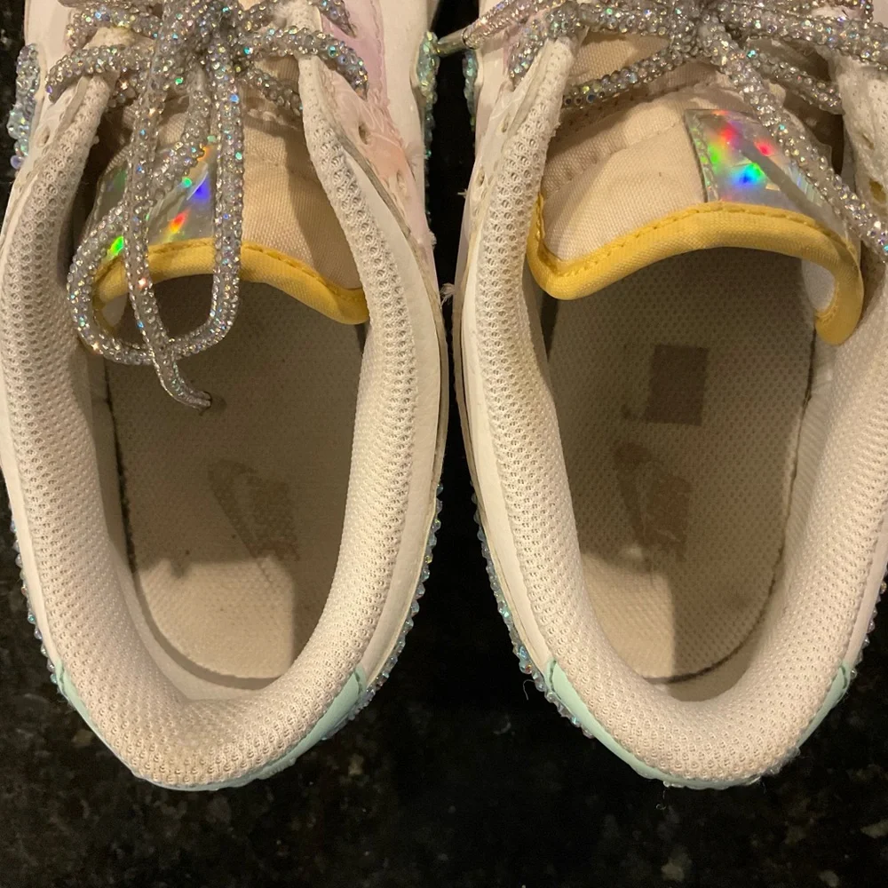 CUSTOM NIKE Low Dunk Pastel Paisley Sneakers, Rhinestones size Y7 woman’s 8 8.5 - Picture 14 of 15